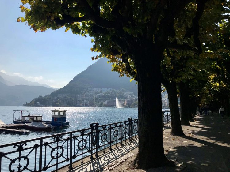 Lago de Lugano na Suíça